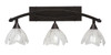 Bow 3 Light Bath Bar In Bronze (173-BRZ-759)