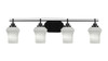 Odyssey 4 Light Bath Bar In Matte Black Finish (2614-MB-681)
