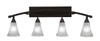 Bow 4 Light Bath Bar In Bronze (174-BRZ-721)