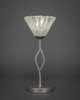 Revo 1 Light Table Lamp In Aged Silver (140-AS-7195)
