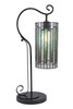 Ocean Ice Art 1 Light Table Lamp In Dark Granite (2311-DG)