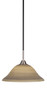 Paramount 1 Light Pendant In Matte Black & Brushed Nickel (3401-MBBN-604)