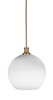 Carina 1 Light Pendant In New Age Brass (74-NAB-4671)