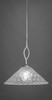 Revo 1 Light Pendant In Aged Silver (241-AS-411)
