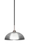 Paramount 1 Light Pendant In Matte Black & Brushed Nickel (3401-MBBN-540)