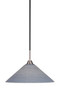 Paramount 1 Light Pendant In Matte Black & Brushed Nickel (3401-MBBN-4012)