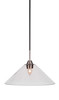 Paramount 1 Light Pendant In Matte Black & Brushed Nickel (3401-MBBN-308)