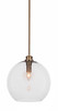 Kimbro 1 Light Pendant In New Age Brass (70-NAB-4390)