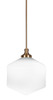 Carina 1 Light Pendant In New Age Brass (78-NAB-4681)