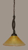 Bow 1 Light Pendant In Dark Granite (271-DG-774)