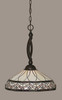 Bow 1 Light Pendant In Dark Granite (271-DG-948)