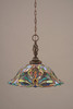 Elegante 1 Light Pendant In Dark Granite (82-DG-990)