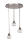 Empire 3 Light Cluster Pendalier In Brushed Nickel Finish (2183-BN-5110)