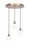 Empire 3 Light Cluster Pendalier In New Age Brass Finish (2183-NAB-4761)