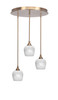 Empire 3 Light Cluster Pendalier In New Age Brass Finish (2183-NAB-4811)