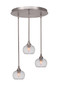 Empire 3 Light Cluster Pendalier In Brushed Nickel Finish (2183-BN-202)