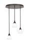 Empire 3 Light Cluster Pendalier In Dark Granite Finish (2183-DG-4761)