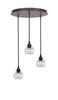 Empire 3 Light Cluster Pendalier In Dark Granite Finish (2183-DG-5110)