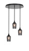 Empire 3 Light Cluster Pendalier In Matte Black Finish (2183-MB-4252)