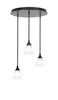 Empire 3 Light Cluster Pendalier In Matte Black Finish (2183-MB-4761)