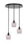 Empire 3 Light Cluster Pendalier In Matte Black Finish (2183-MB-4812)
