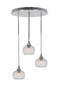 Empire 3 Light Cluster Pendalier In Chrome Finish (2183-CH-202)