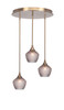 Empire 3 Light Cluster Pendalier In New Age Brass Finish (2183-NAB-4922)