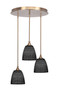 Empire 3 Light Cluster Pendalier In New Age Brass Finish (2183-NAB-4079)