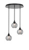 Empire 3 Light Cluster Pendalier In Matte Black Finish (2183-MB-5122)