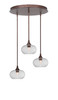 Empire 3 Light Cluster Pendalier In Bronze Finish (2183-BRZ-204)
