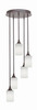 Empire 5 Light Cluster Pendalier In Dark Granite Finish (2145-DG-310)