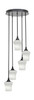Empire 5 Light Cluster Pendalier In Matte Black Finish (2145-MB-681)