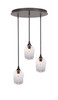 Empire 3 Light Cluster Pendalier In Dark Granite Finish (2183-DG-4460)