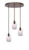 Empire 3 Light Cluster Pendalier In Bronze Finish (2183-BRZ-4460)