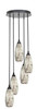 Empire 5 Light Cluster Pendalier In Matte Black Finish (2145-MB-5064)