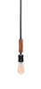 Portland 1 Light Mini Pendant In Painted Wood-Look & Dark Granite (1130-AT18)