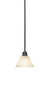 Vintage 1 Light Mini Pendant In Dark Granite (281-DG-508)