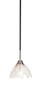 Paramount 1 Light Mini Pendant In Matte Black & Brushed Nickel (3401-MBBN-759)