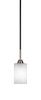 Paramount 1 Light Mini Pendant In Matte Black & Brushed Nickel (3401-MBBN-531)