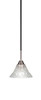 Paramount 1 Light Mini Pendant In Matte Black & Brushed Nickel (3401-MBBN-451)