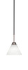 Paramount 1 Light Mini Pendant In Matte Black & Brushed Nickel (3401-MBBN-312)