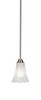Paramount 1 Light Mini Pendant In Brushed Nickel (3401-BN-729)