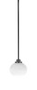 Odyssey 1 Light Mini Pendant In Matte Black (2601-MB-212)