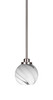 Odyssey 1 Light Mini Pendant In Brushed Nickel (2601-BN-4109)
