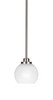 Odyssey 1 Light Mini Pendant In Brushed Nickel (2601-BN-4101)