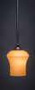 Zilo 1 Light Mini Pendant In Dark Granite (560-DG-680)