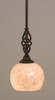 Elegante 1 Light Mini Pendant In Dark Granite (80-DG-405)
