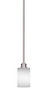 Edge 1 Light Mini Pendant In Brushed Nickel (1151-BN-310)