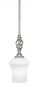 Elegante 1 Light Mini Pendant In Aged Silver (80-AS-681)