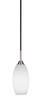 Paramount 1 Light Mini Pendant In Matte Black & Brushed Nickel (3401-MBBN-4041)